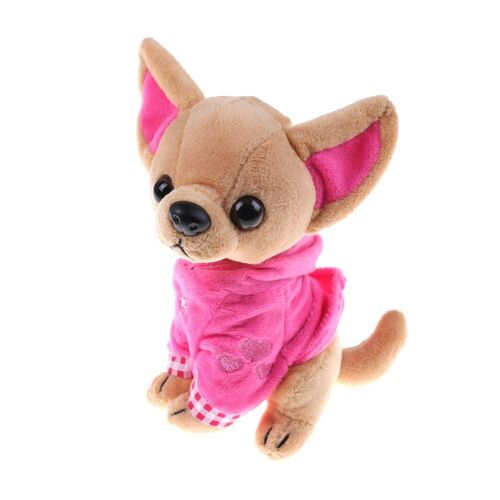 Peluche chien Chihuahua 17cm, 1 pièce, jouet mignon pour enfants, cadeau d'anniversaire ou de noël, 4 couleurs