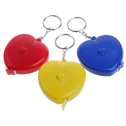 Porte clé règle rétractable Portable en forme de coeur, ruban à mesurer 1.5m