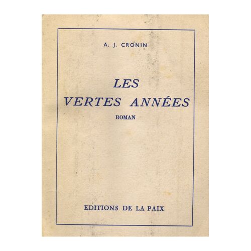 Les Vertes Années / 1952 / A.-J. Cronin / Réf15684