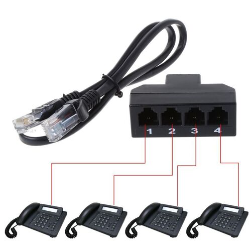 Câble convertisseur Ethernet F/M RJ11 6P4C femelle à 4 Ethernet RJ45 8P8C mâle, pour téléphone, livraison directe