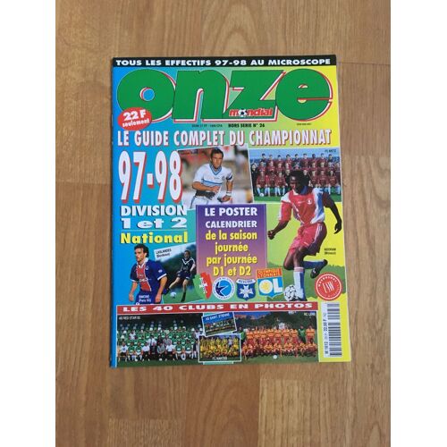 Onze Mondial Le Guide Complet Du Championnat 1997/1998