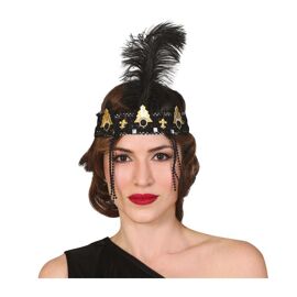 Bandeau Charleston Avec Plume Noire