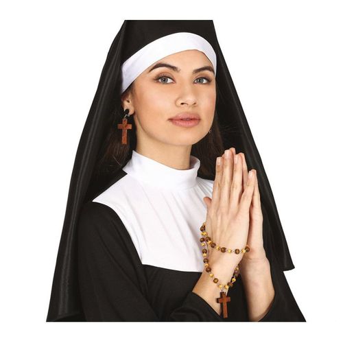 Boucles D'oreilles Croix Et Chapelet