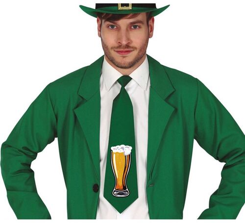 Cravate Verte À Imprimé St. Patrick's Beer