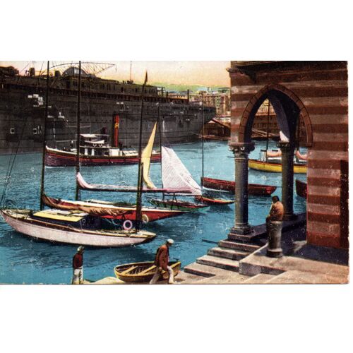 Genova - Nel Porto (Port De Gênes /Italie, Carte Ancienne)