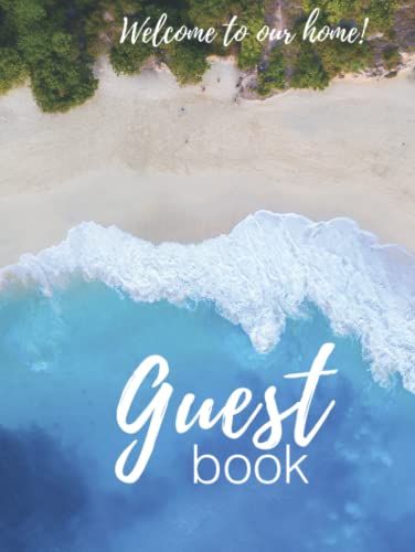 Beach House Guest Book (Hardback), Vacation Home, Holiday Home, Visitors Comment Book, Guestbook