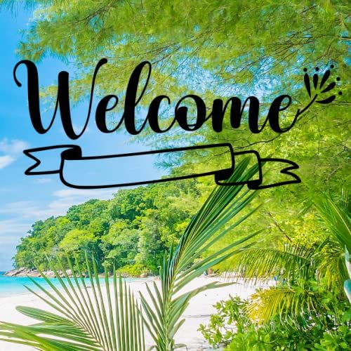 Welcome: A Beach Themed Vacation Guest Book For Vacation Rentals / Home, Guest House, Bed & Breakfast, Cabin & More...