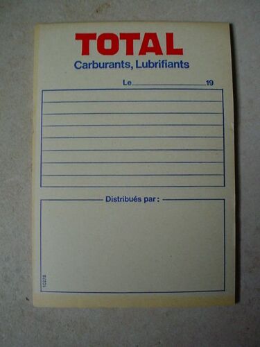 Total An 70 Bloc De Factures Neuf
