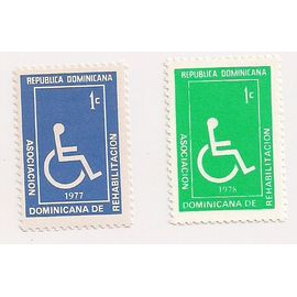 République Dominicaine- 2 Timbres Neufs- Association Des Paralysés