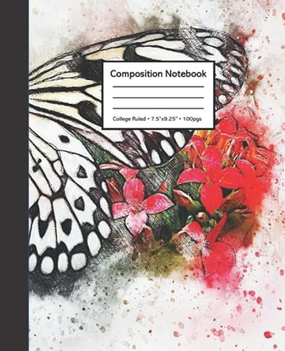 Composition Notebook College Ruled: Composition Notebook With 100 College Ruled Pages, Watercolor