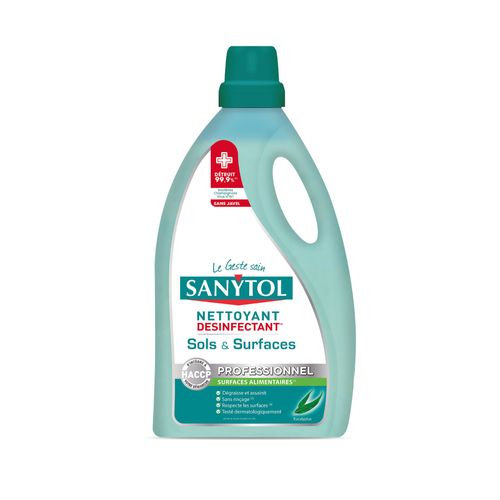 Nettoyant désinfectant sols et surfaces eucalyptus Sanytol 5L