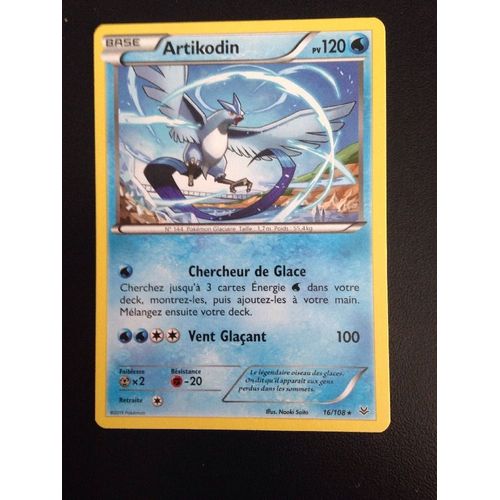 Artikodin Pokemon Rare 16/108 Ciel Rugissant 120pv Fr