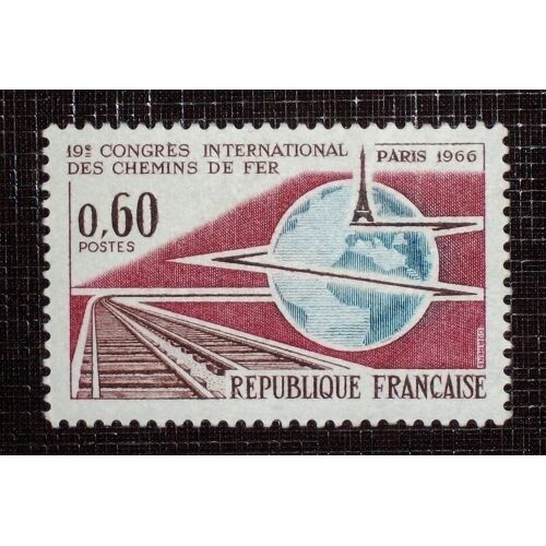 France N° 1488 Neuf Sans Charnière De 1966 - 60c « 19ieme Congrès International Des Chemins De Fer, À Paris »