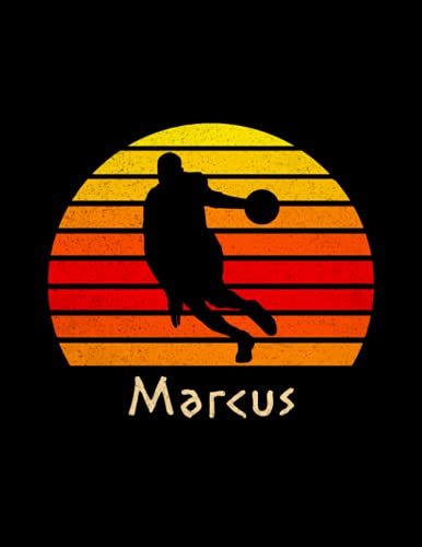 Marcus Name Gift Personalized Basketball Lined Notebook, Journal For Sport Lovers: 21.59 X 27.94 Cm, 110 Pages, Pretty, Stylish Paperback, Pocket, ... 8.5 X 11 Inch, Management, Notebook Journal