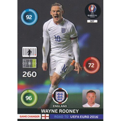 N° 321 - Wayne Rooney - Game Changer - Angleterre - England - Road To Uefa Euro 2016 - Panini Adrenalyn -