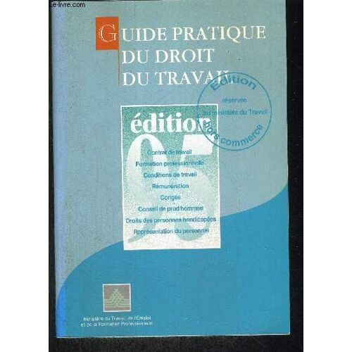 Guide Pratique Du Droit Du Travail / Edition Contrat De Travail / Formation Professionnelle / Conditions De Travail