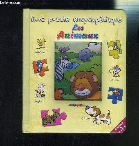 Les Animaux- Livre Puzzle Encyclopedique- Contient 6 Puzzle