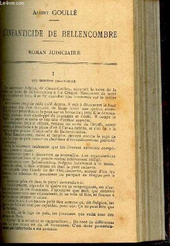 L'infanticide De Bellecombre - Roman Judiciaire