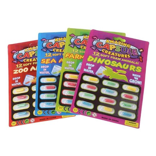 Ensemble De 4 Capsules De Croissance Magique Pour Bébé, Jouets De Cognition Éducatifs Plus Grands Dans L'eau