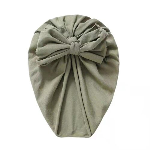 Turban avec noeud pour cheveux en coton 066B, chapeau pour bébé, gros noeud d'oreille, bonnet pour tout-petits