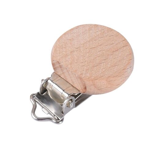 Accessoires De Chaîne De Mamelon En Bois De Hêtre Sans Bpa Pour Bébé, Attache Tétine Diy