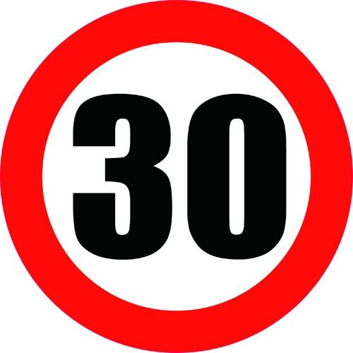 Autocollant Signe De Limite De Vitesse, Étiquette De 30cm Pour Voiture