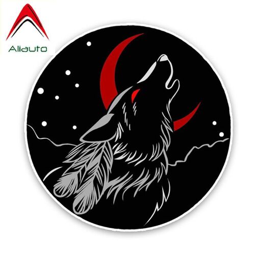 Autocollant De Voiture De Dessin Animé Loup, Rayures De Couverture En Vinyle, Décor De Décoration, Pour Ford Focus Passat B6 Audi B8,13cm X 13cm