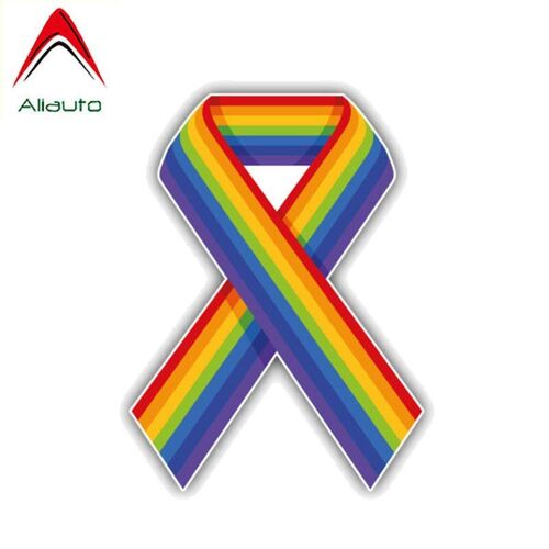Autocollant De Voiture Gay Pride Arc En Ciel, Étiquette De Protection En Pvc, Pour Tucson Megane 2 Hyundai Honda,13cm X 10cm