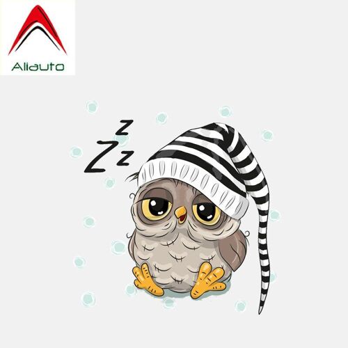 Autocollant De Voiture Dessin Animé, 13cm X 13cm, Joli Hibou Avec Capot, Décoration Automobile, En Pvc, Pour Hyundai Toyota Kia Audi