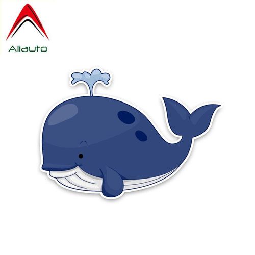 Autocollant De Voiture Dessin Animé Pour Skoda Renault Duster Peugeot 207 ,14cm X 10cm, Accessoires De Baleine, En Pvc, Autocollants De Couverture, Rayures