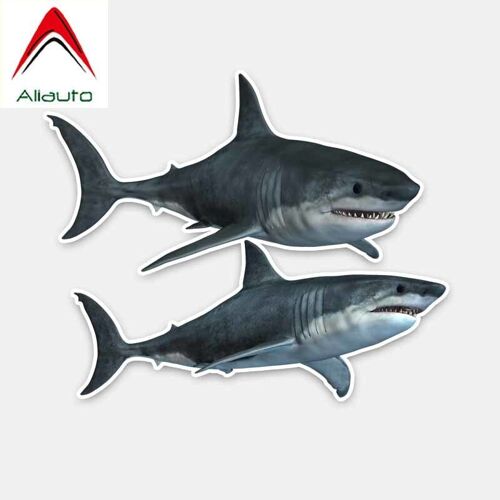 Autocollant De Voiture De Dessin Animé, Accessoires De Super Requin, En Pvc, Pour Audi A5 Kia Rio Chevrolet ,15cm X 12cm