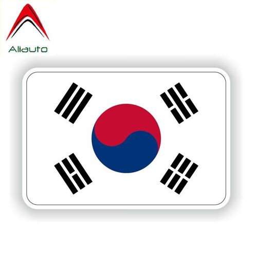 Autocollant Drapeau Sud Coréen Créatif Pour Voiture, En Pvc, 12cm X 8cm, Pour Toyota Camry Honda Crv Vw Passat B5