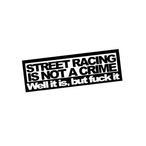 Autocollant De Course De Rue En Vinyle, Étiquette De Style, Pas Un Crime, Pour Vw T5 Jeep Volvo,14cm X 5cm