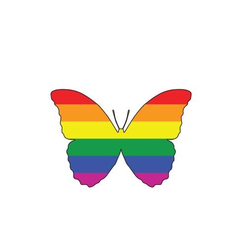 Autocollant De Voiture Papillon Gay Arc En Ciel, Skk15 * 10cm, Égratignures, Décoration De Carrosserie, Protection Solaire Intéressante