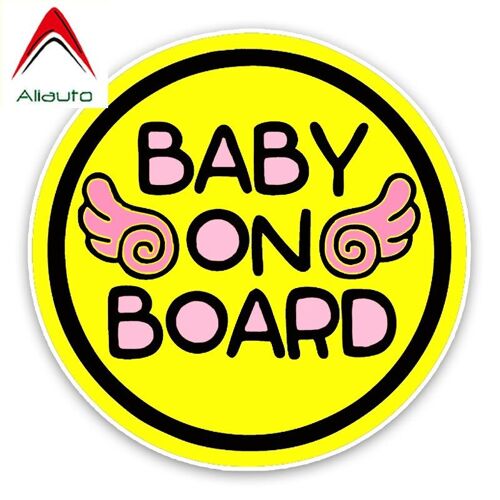 Autocollant Ailes D'ange Bébé À Bord En Pvc, Étiquette De Panneau D'avertissement De Voiture, Rayures De Couverture Pour Mercedes W211 Mazda Cx 5 Gti,14cm * 14cm
