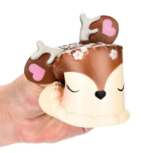 Jouet En Forme De Cerf Pour Enfant Et Adulte, Mignon, Timide, Gâteau, Doux, À Montée Lente, Anti Stress, Cadeau, Décompression