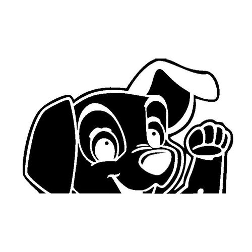 Autocollant De Voiture En Vinyle, 14x10cm, Adorable Chien De Dessin Animé, Accessoires De Moto, Pour Kia Rio Passat B6 Lada Polo
