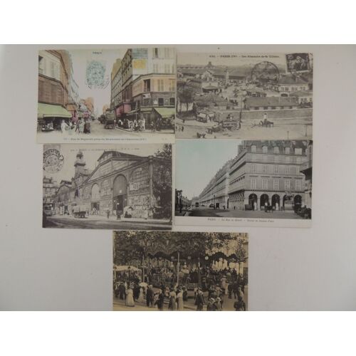 Lot De 5 Belles Cartes De Paris En 1900  ( Repros ) Très Bon État