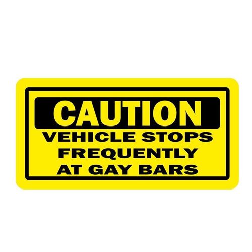 Autocollant De Voiture Gay S Kk15 * 8cm, Attention Aux Arrêts Fréquents De Véhicules, Décoration De Carrosserie, Protection Solaire