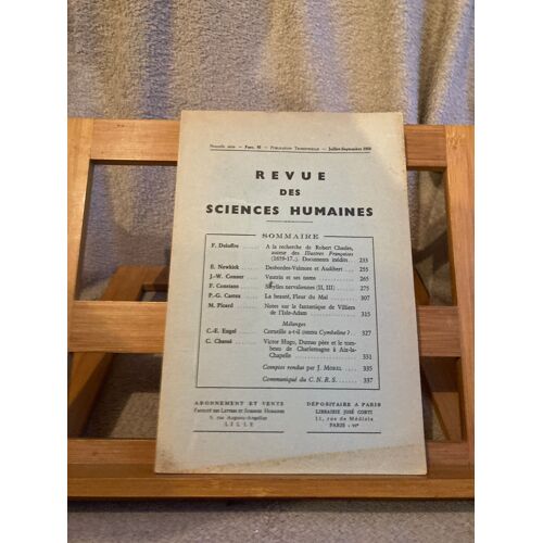 Revue Des Sciences Humaines Fascicule 95 Juillet-Septembre 1959