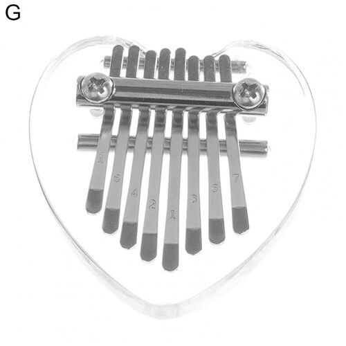 Piano à pouce à 8 touches en forme de coeur, acajou, Kalimba, Instrument de musique, Portable, cadeau