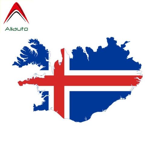 Autocollant De Voiture Drapeau Islande, Étiquette De Voiture, Réfléchissant, Vibcyl, 19x14cm, Pour Kia Rio Passat B6 Lada Vesta Porsche