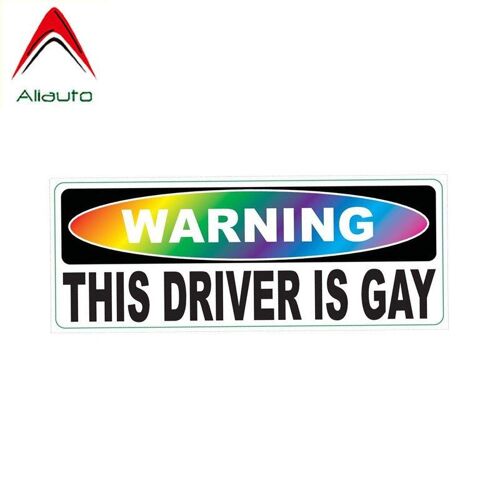Autocollant De Protection En Pvc, 21cm X 8cm, Pour Moto Hyundai Bmw E92, Stciker Driver Est Gay Arc En Ciel
