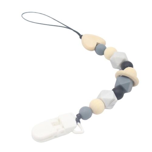 Clip de sucette en Silicone pour nouveau-né, perles mignonnes pour bébé, sucette de dentition, porte-chaîne, perles décoratives