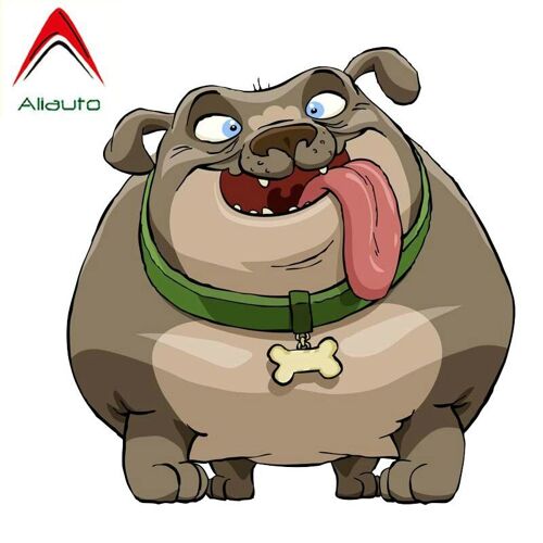 Autocollant De Voiture En Pvc 13cm X 13cm | Autocollant Humoristique De Voiture, Mignon Chien Gourmand, Décoration Pour Moto Et Ordinateur Portable, Porte Et Fenêtre