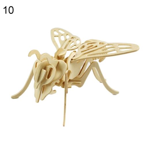 Puzzle 3D en bois vierge, bricolage, Kits d'artisanat, modèle Animal, jouet éducatif pour enfants, cadeau, Animal tridimensionnel, assemblage éducatif
