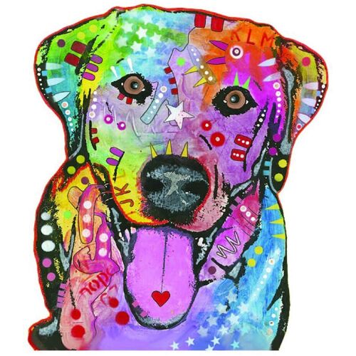 Autocollant De Voiture D'art De Mode, Sticker En Pvc De Labrador Retriever Pour Automobiles, Pour Réfrigérateur Portable Opel Chevrolet,14cm * 13cm
