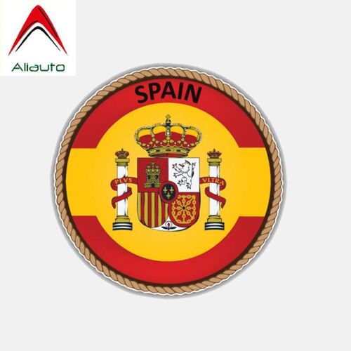 Autocollant De Drapeau D'espagne, 12cm X 12cm, Accessoires De Voiture, En Vinyle, Pour Peugeot Golf 6 Harman Kardon Honda