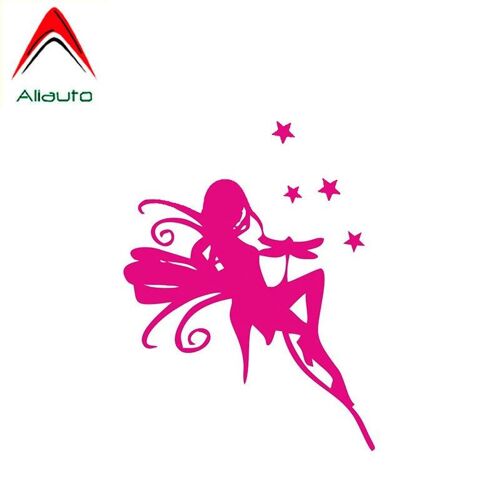Autocollant De Voiture Féerique Avec Étoiles, 15cm X 11cm, En Pvc, Pour Logan Lada Peugeot, Décoration Automobile, Jolie Fille