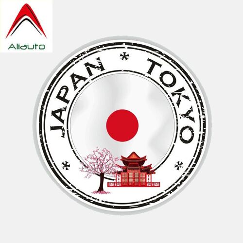 Autocollant De Voiture Drôle Et Créatif, Étiquette Ronde Japonaise De Tokyo, En Vinyle, Pour Golf 5 Kia Ceed Kia,11cm X 11cm